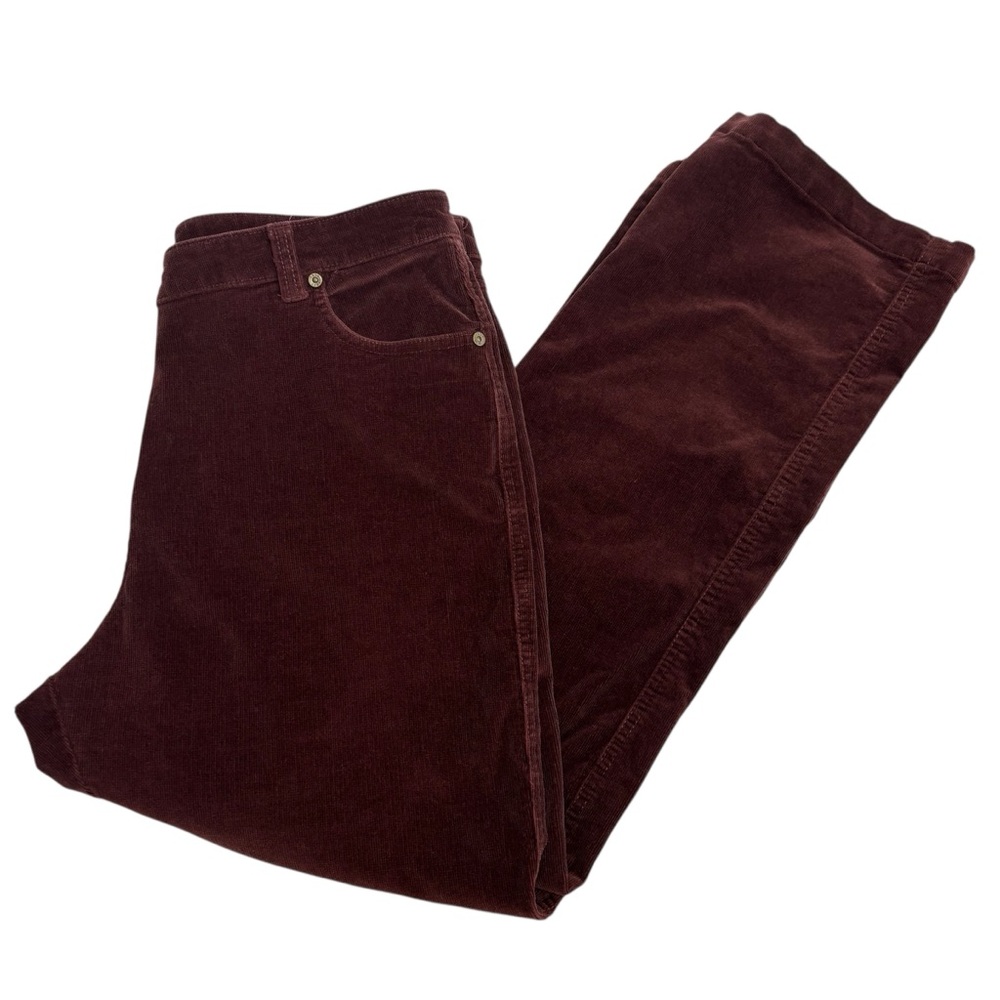 Woolrich maroon pants Women's Cabernet 1030 Corduroy Relaxed Fit Straight Leg